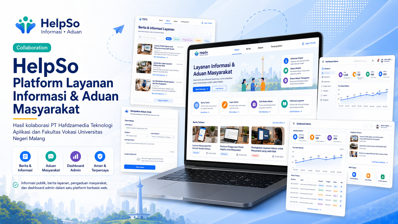 HelpSo: Inovasi Kolaboratif Fakultas Vokasi UM dan PT Hafdzamedia untuk Layanan Masyarakat Digital